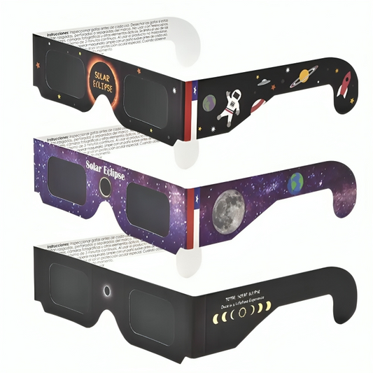 Paper Soluna Solar Eclipse Glasses 6/12/24 Packs CE ISO Certified Safe Shades Direct Sun Viewing Glasses Kids Eyewear